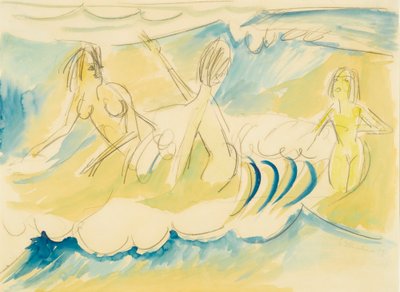 Three Girls in the Water by Ernst Ludwig Kirchner
